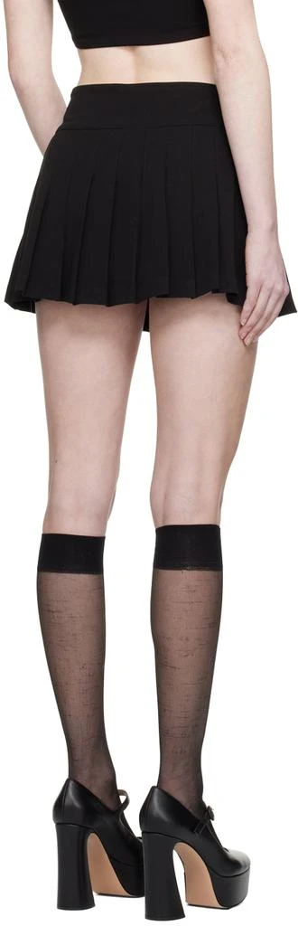 Danielle Guizio Black Pleated Miniskirt 3
