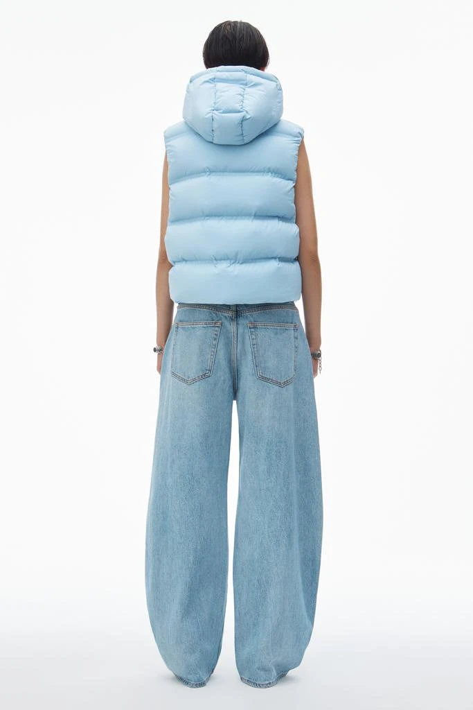 Alexander Wang cropped hooded puffer vest with reflective logo 5