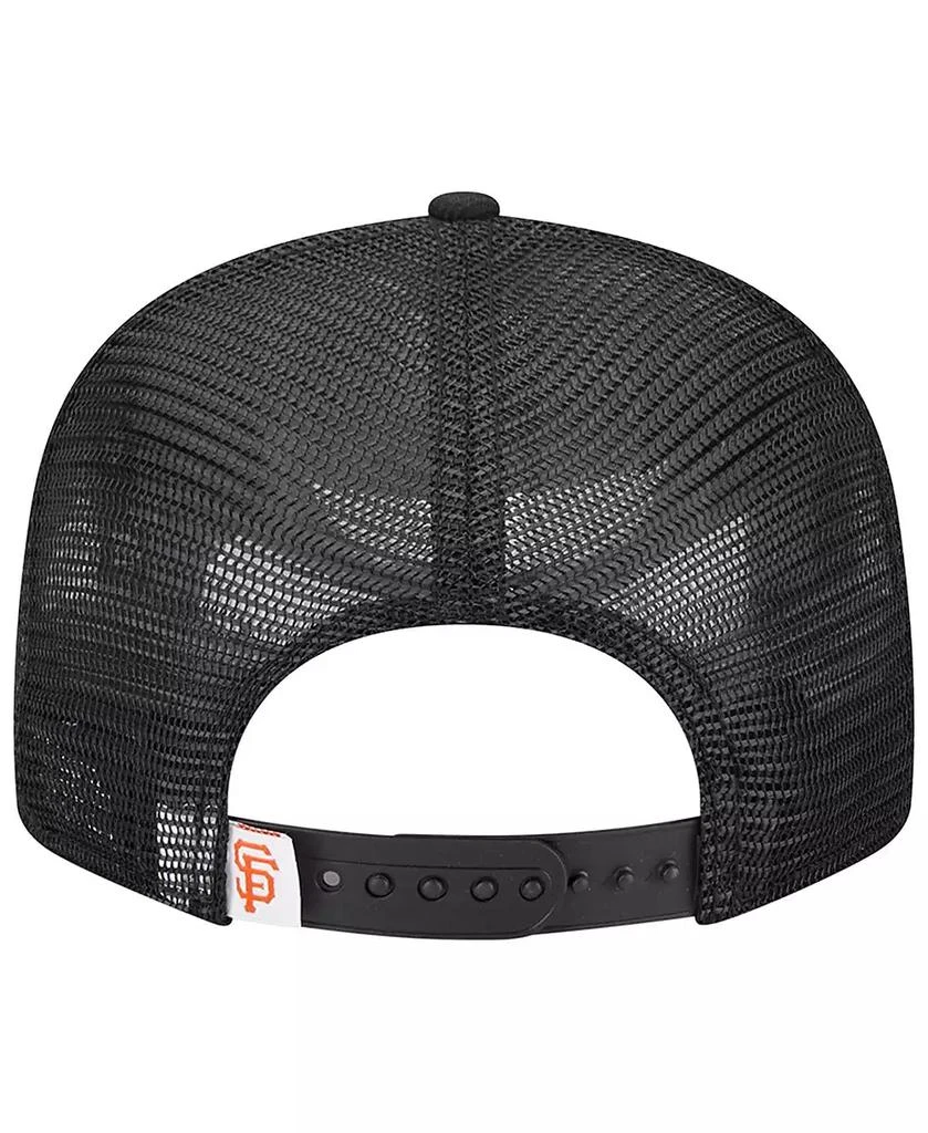 New Era Men's Black San Francisco Giants Team Color Trucker 9FIFTY Snapback Hat 4