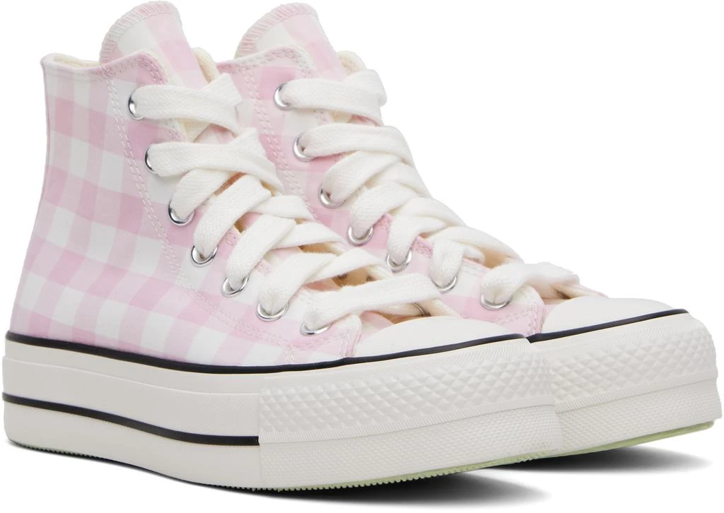 Converse Pink & White Chuck Taylor All Star Gingham Sneakers 4