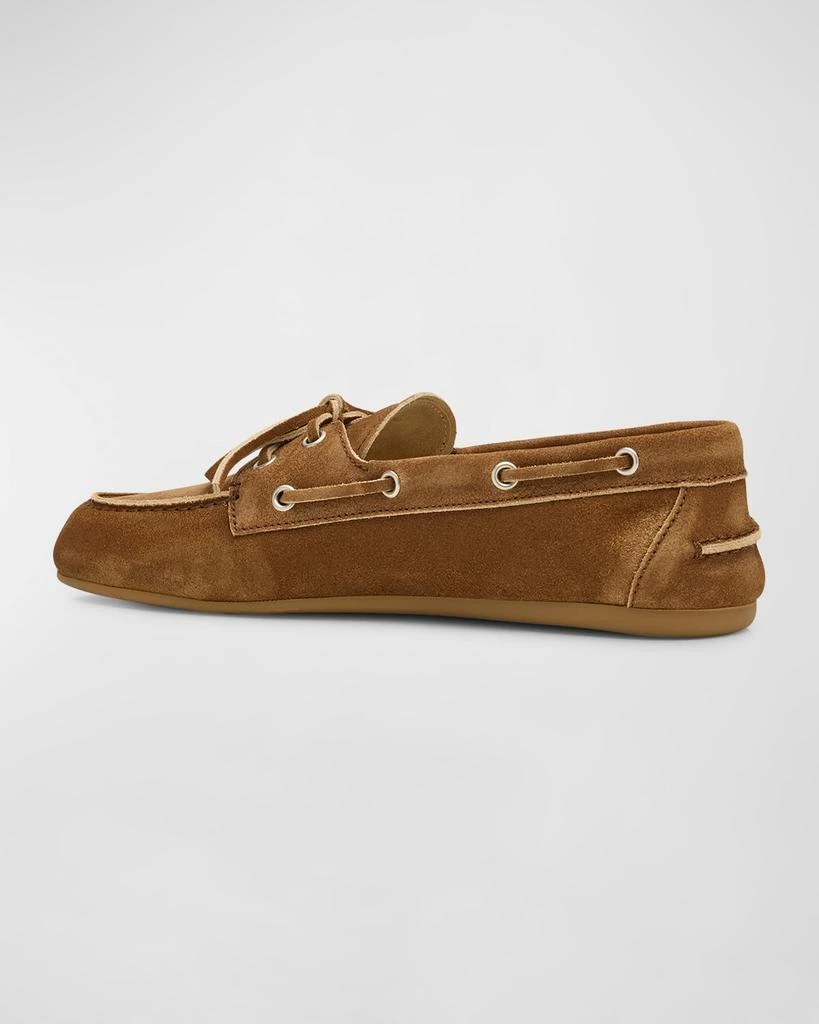 Miu Miu Suede Lace-Up Moccasins 5