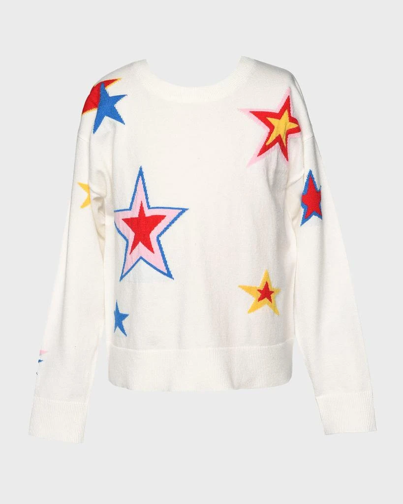 Hannah Banana Girl's Multicolor Star-Print Sweater, Size 4-14 3