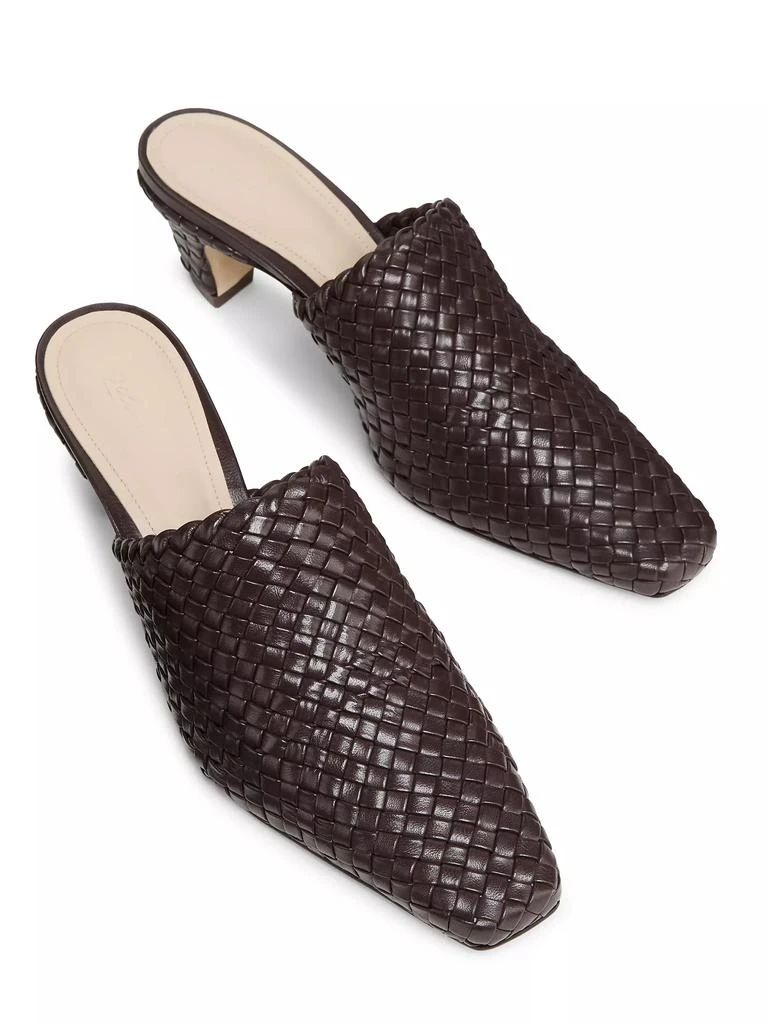 22élevé Braided Leather Block Heel Mules 4
