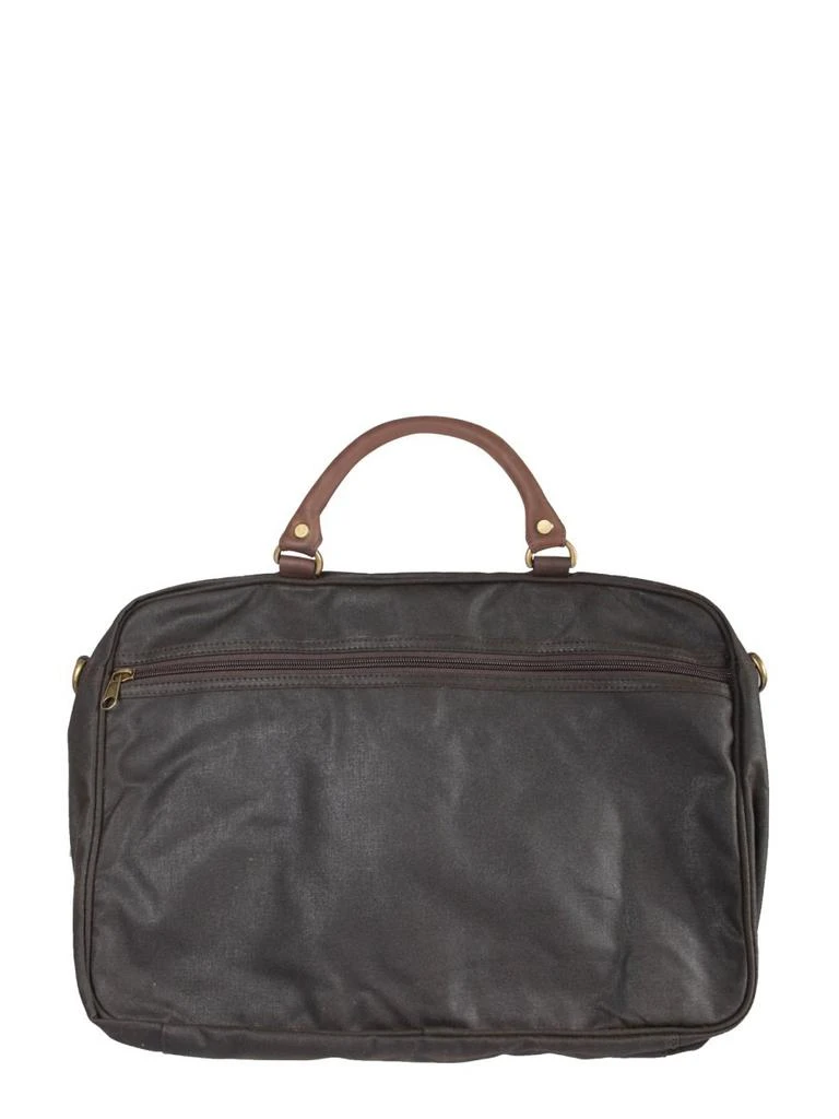 Barbour Barbour Foldover Logo Embossed Briefcase 2