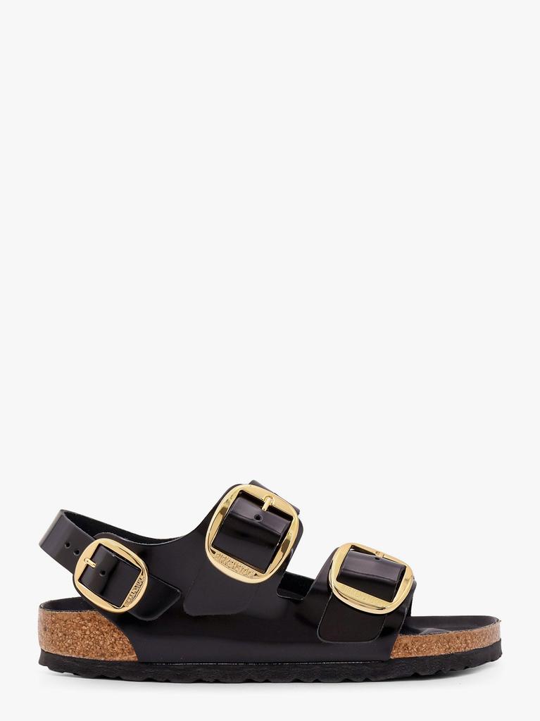 サンダル・ミュール Birkenstock Milano Big Buckle Patent Leather Sandals Milano Big Buckle Natural Leather Patent High Shine Digital
