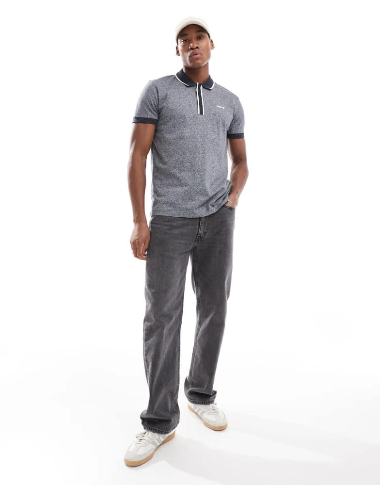 Hugo Boss BOSS Green paddy polo shirt in navy nep 2