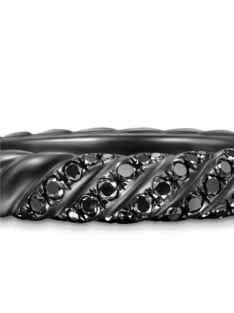 David Yurman Sculpted Cable Band Ring in Black Titanium 6