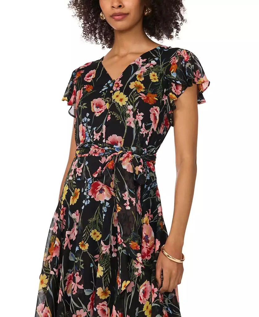 Vince Camuto Women's Printed Flutter-Sleeve Midi Dress 2