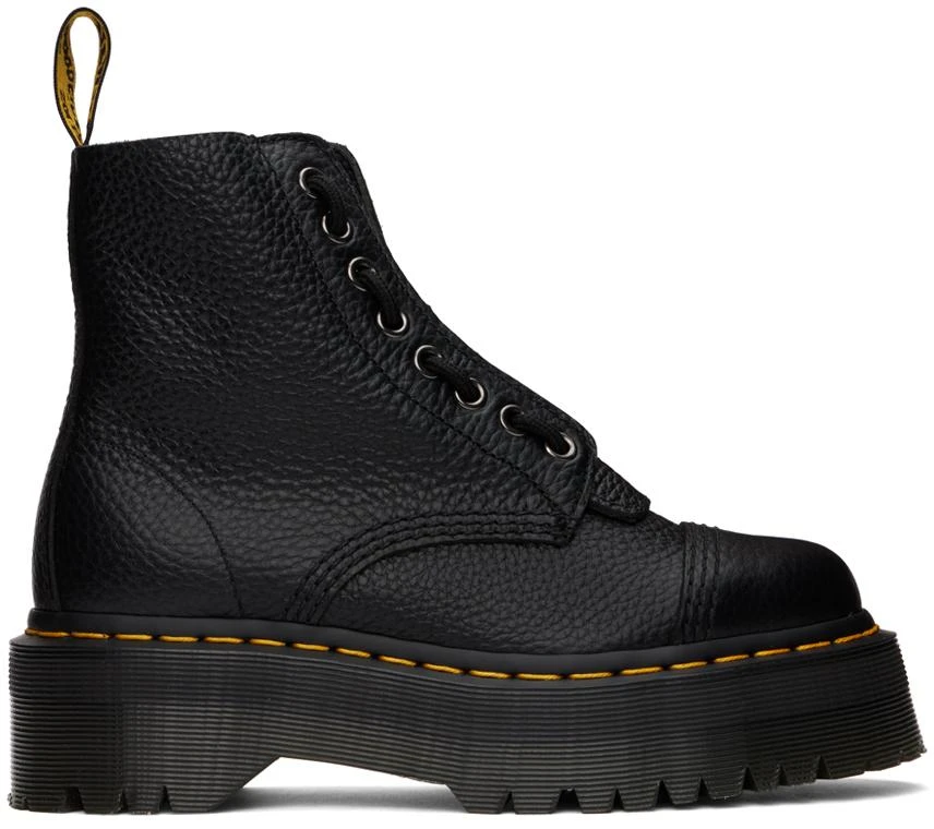 Dr. Martens Black Sinclair Milled Nappa Platform Boots 1