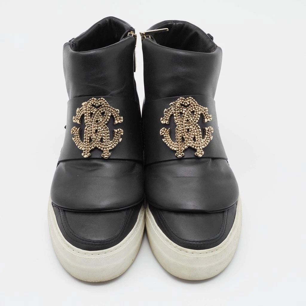 Roberto Cavalli Roberto Cavalli Black Leather High Top Sneakers Size 36 3