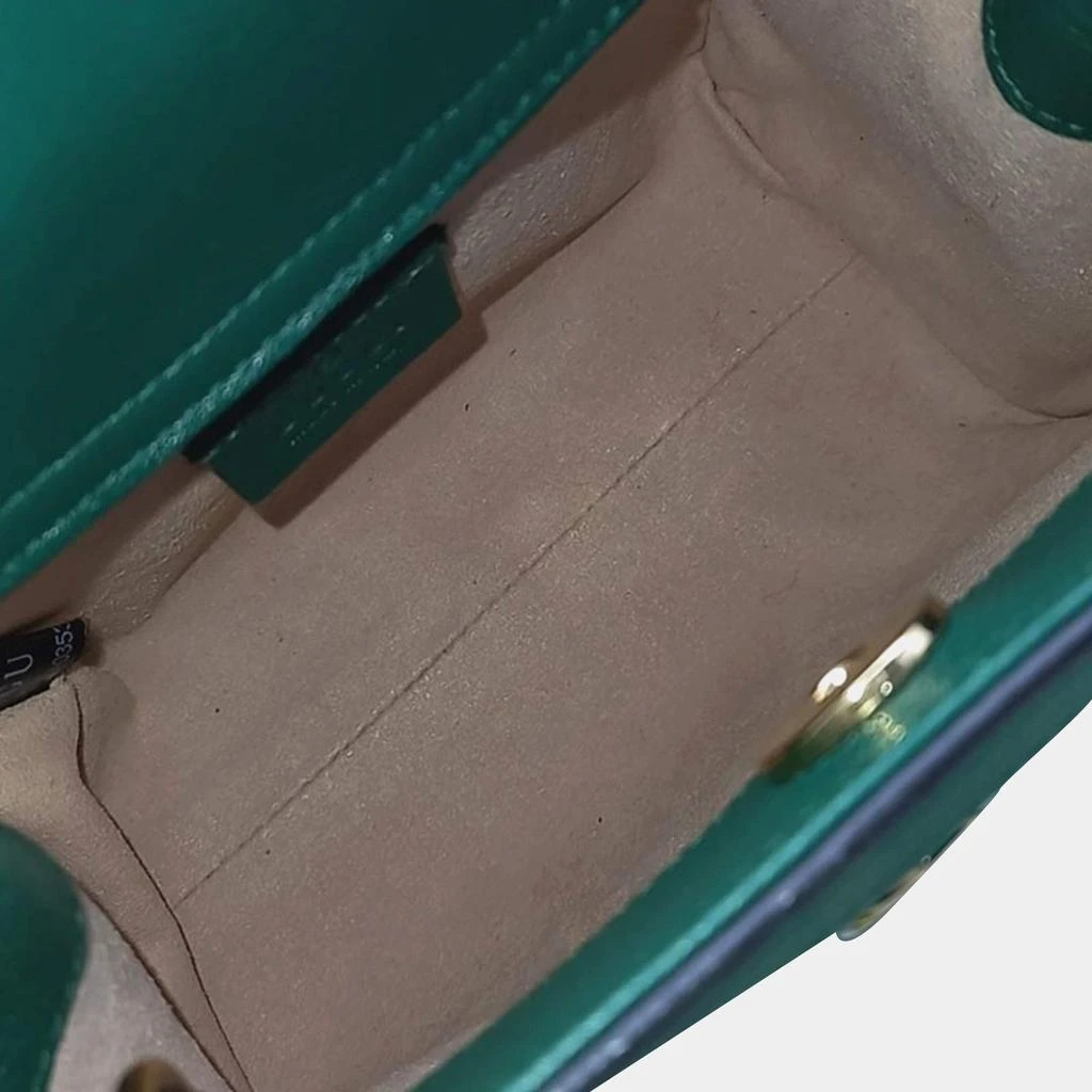 Gucci Gucci Green Leather Diana Tote Bag 6
