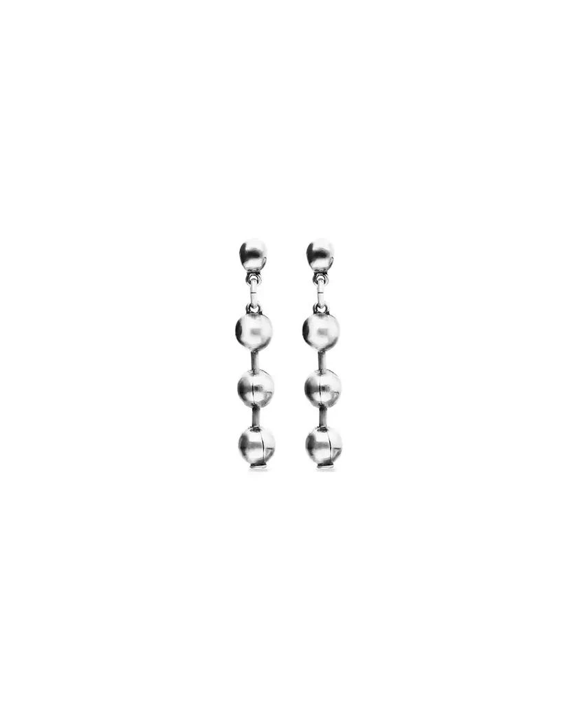 UNOde50 Sterling Silver Plated Balls Long Earring 2