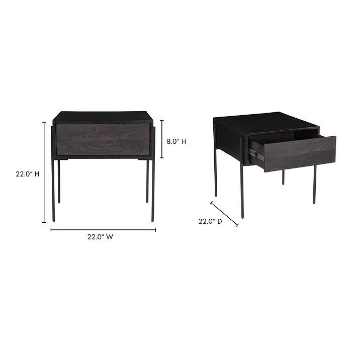Sparrow & Wren Tobin Side Table, Charcoal 5