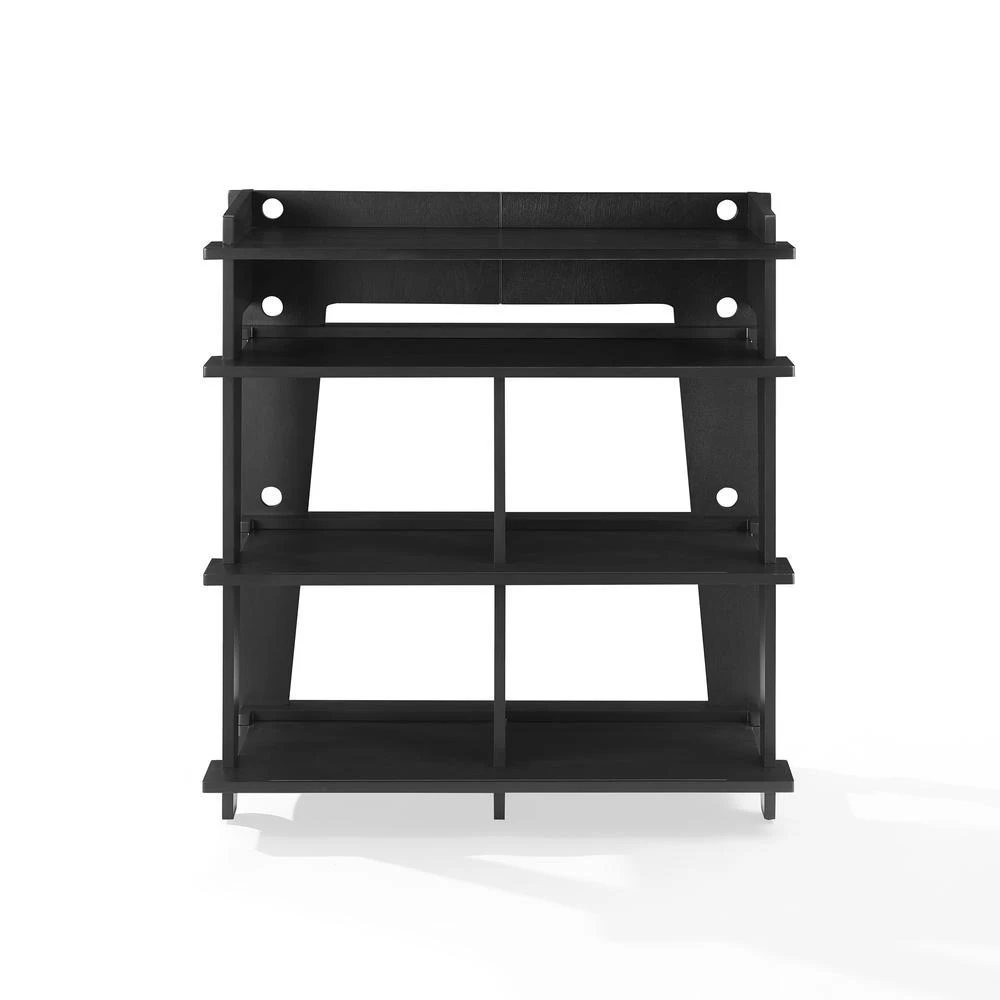 Crosley Brands Soho Record Storage Console Black - Turntable Stand 3