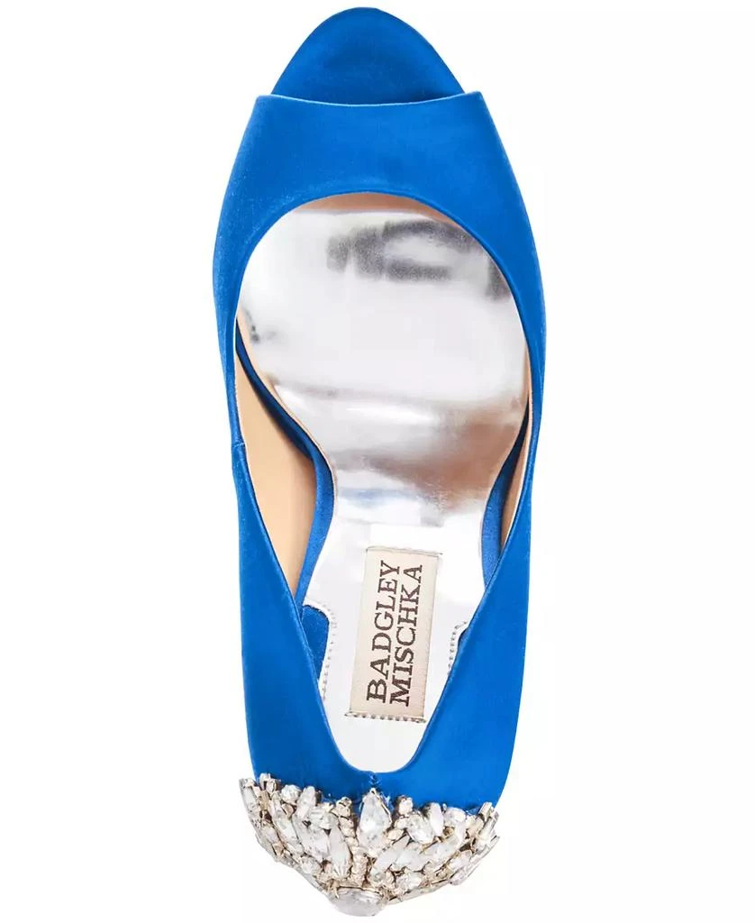 Badgley Mischka Women's Kiara Peep Toe Evening Pumps 4