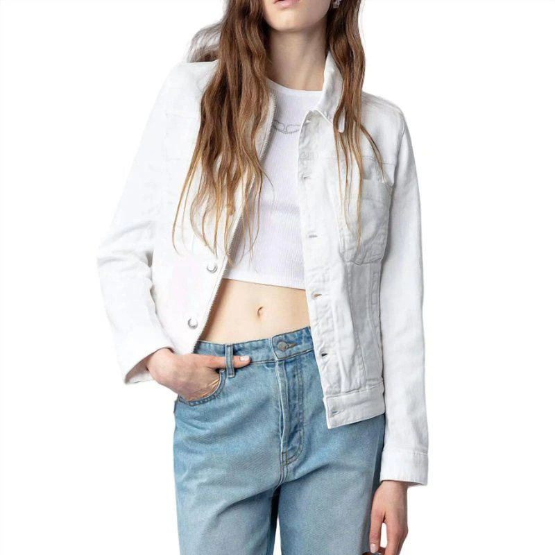 ZADIG & VOLTAIRE Kiomy Eco Love Denim Jacket In Judo 1
