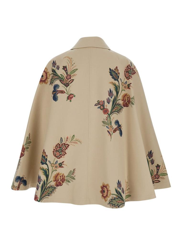 コート ETRO Floral print cape trench coat ETRO Etro Floral Print Cape-Style Trench Coat - Coats - Free