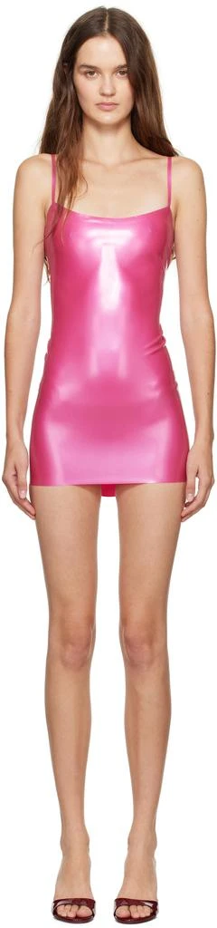 latex mini dress pink pink latex dress Karen Strapless Heart Bodycon Mini Dress