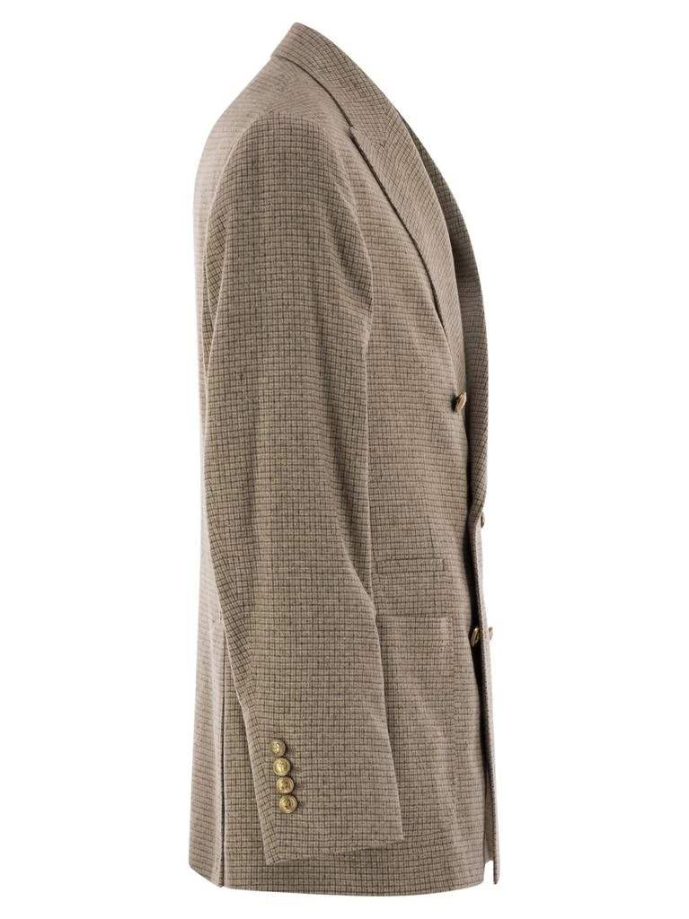 Brunello Cucinelli Brunello Cucinelli Checked Flannel One-And-A-Half Breasted Deconstructed Blazer 3