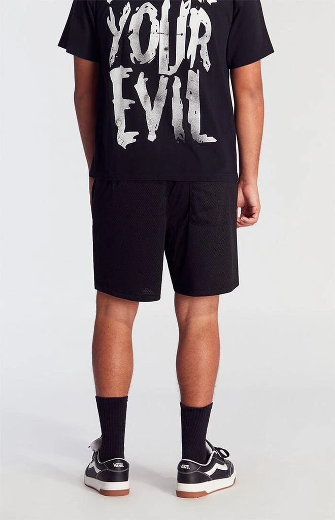 PacSun Black Mesh Basketball Shorts 4