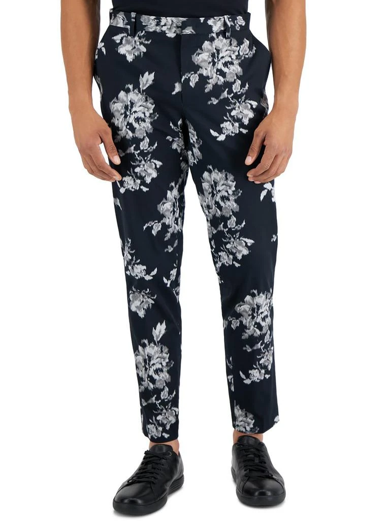 INC International Mens Floral Slim Fit Suit Pants 1