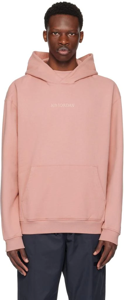 Jordan Pink Wordmark Hoodie 1