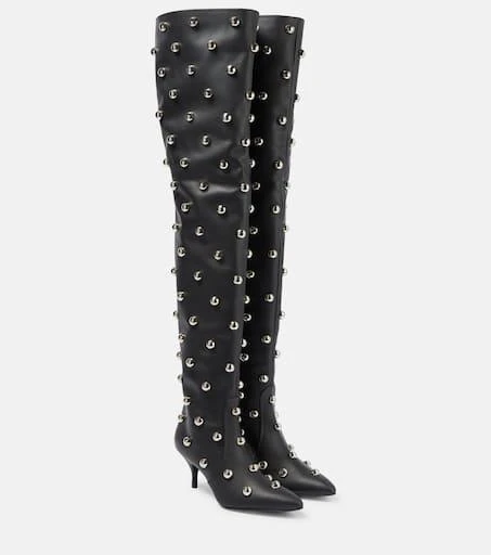 Magda Butrym Embellished leather over the knee boots 1