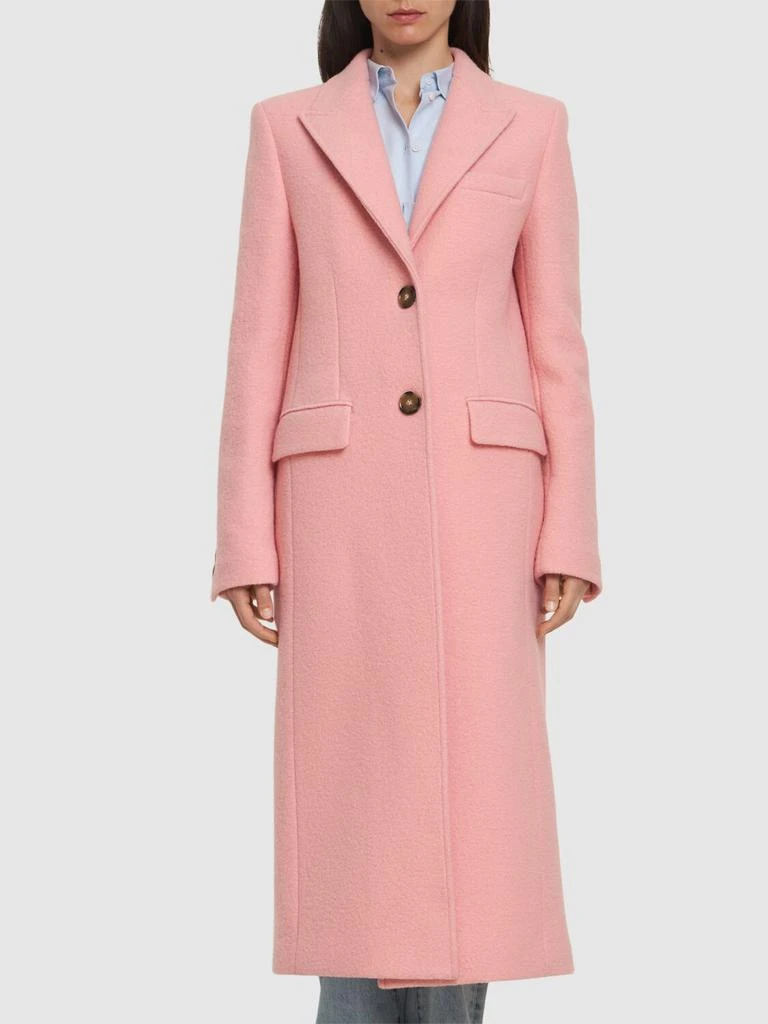 MSGM Wool Felt Single Breast Long Coat 2