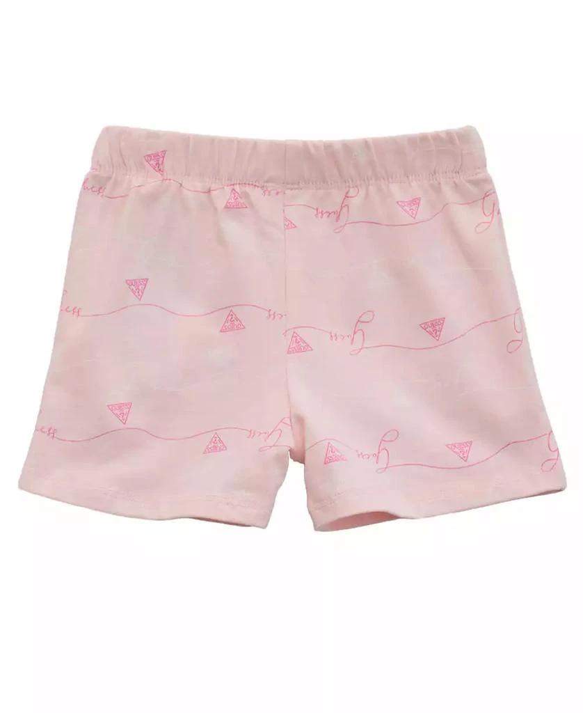 GUESS Baby Girls 5-Piece Bodysuits, Shorts, Bib, and Socks Set 8