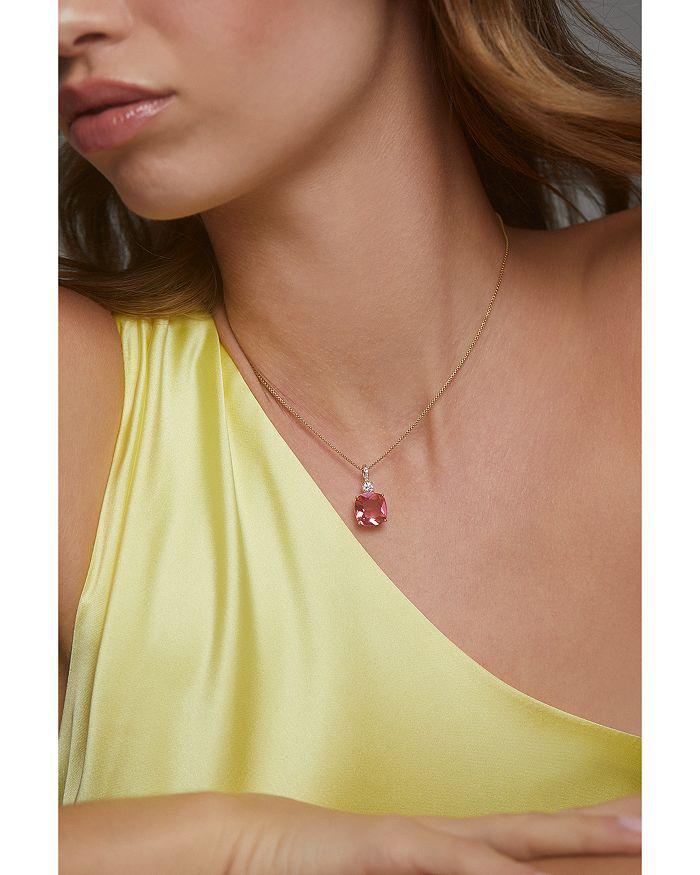 Nadri Macaron Cubic Zirconia Clear & Color Cushion Pendant Necklace, 16-18"