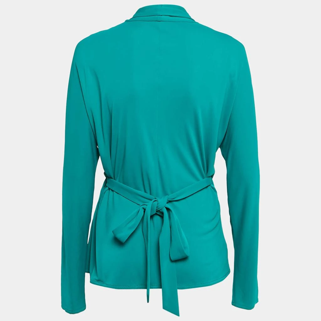 Hermes Hermes Green Jersey Belted Top M 2