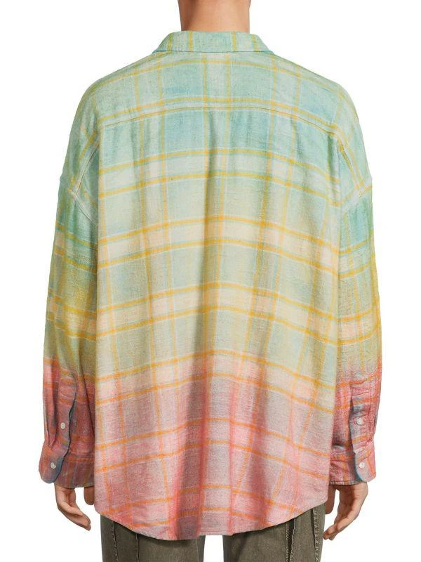 R13 Plaid Cotton Button-Front Shirt 2