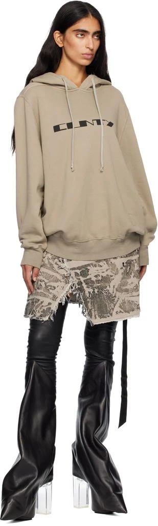 Rick Owens Taupe Concordians Oversized Hoodie 4