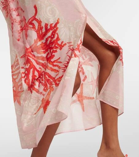 Versace Barocco Sea cotton and silk beach cover-up 5