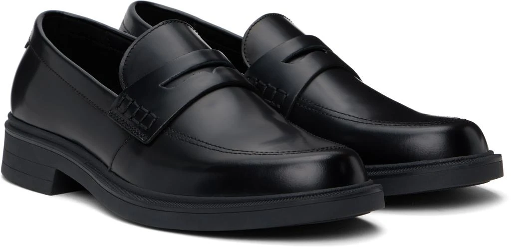 Hugo Boss Black Leather Penny Loafers 4