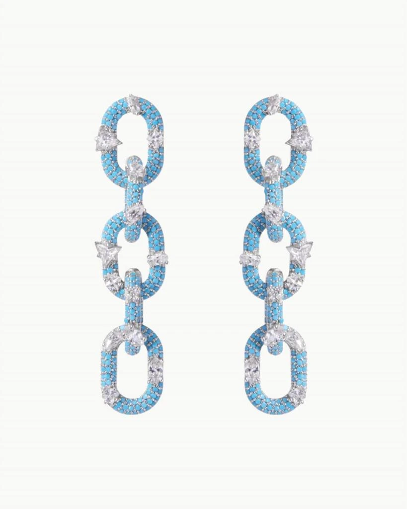 nickho rey Women
s Spark Earrings In Turquoise Crystal