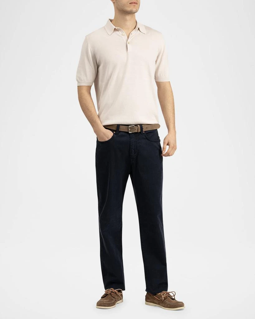 BOGLIOLI Men's Garment-Washed Cotton Polo Shirt 2