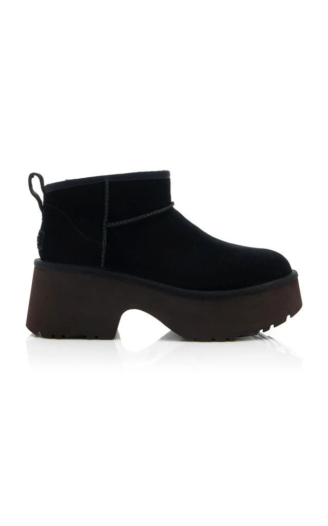 UGG UGG - New Heights Sheepskin Platform Classic Ultra Mini Boots - Black - US 10 - Moda Operandi 1