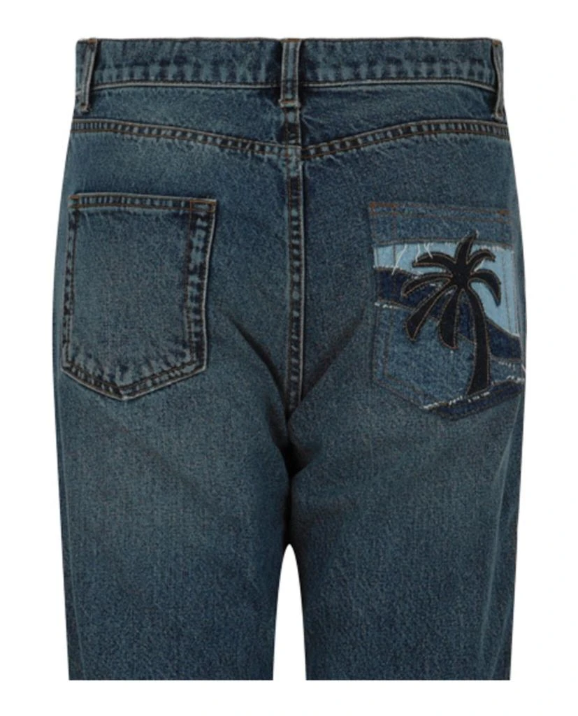 Palm Angels Intarsia Regular Fit Jeans 3