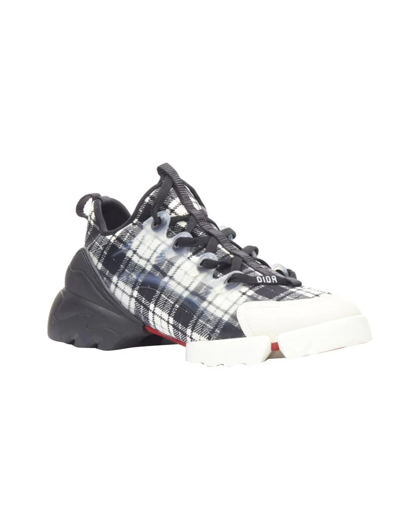 Christian Dior CHRISTIAN DIOR D Connect black white plaid check chunky sole sneaker 2