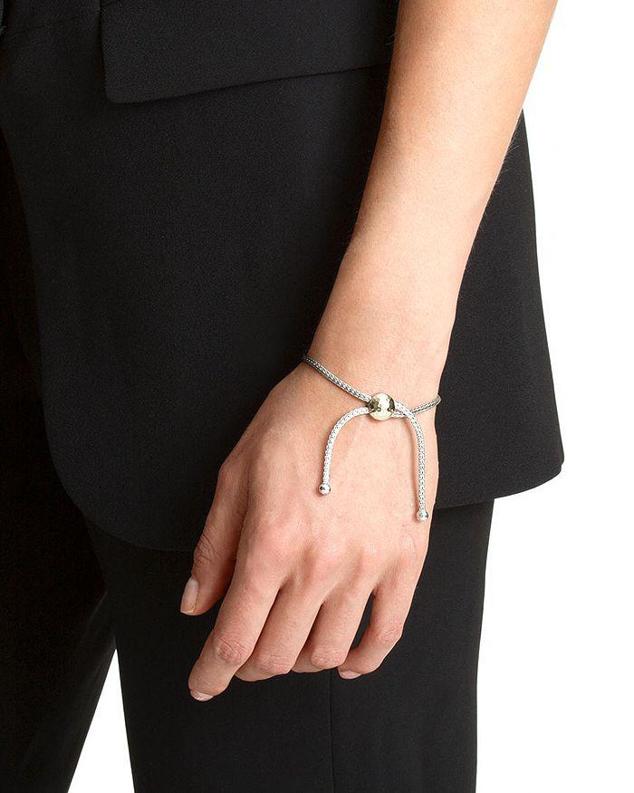 John Hardy Sterling Silver and 18K Bonded Gold Classic Chain Hammered Ball Bracelet