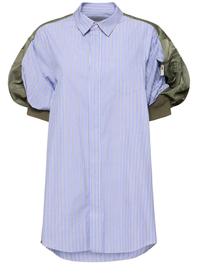 sacai 国内買付 High Twist Voile x Nylon Twill Dress High Twist Voile x Nylon Twill Dress | sacai Official Store