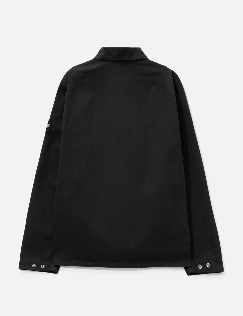 Stone Island Garment Dyed Denim Zip-Up Overshirt 2
