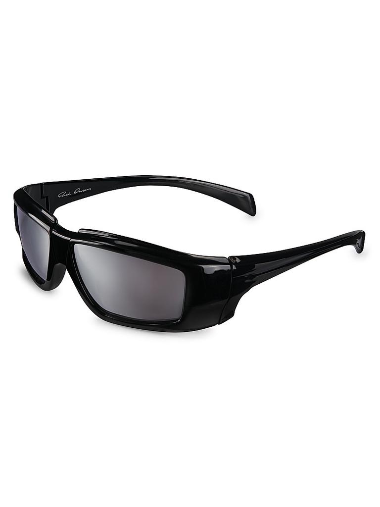 リック Rick Owens 55MM Mirrored Rectangular Sunglasses - Accessories