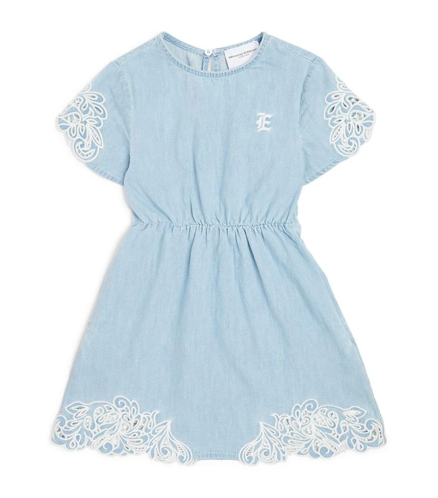 ERMANNO Demin Embroidered Dress (4-12+ Years) 1