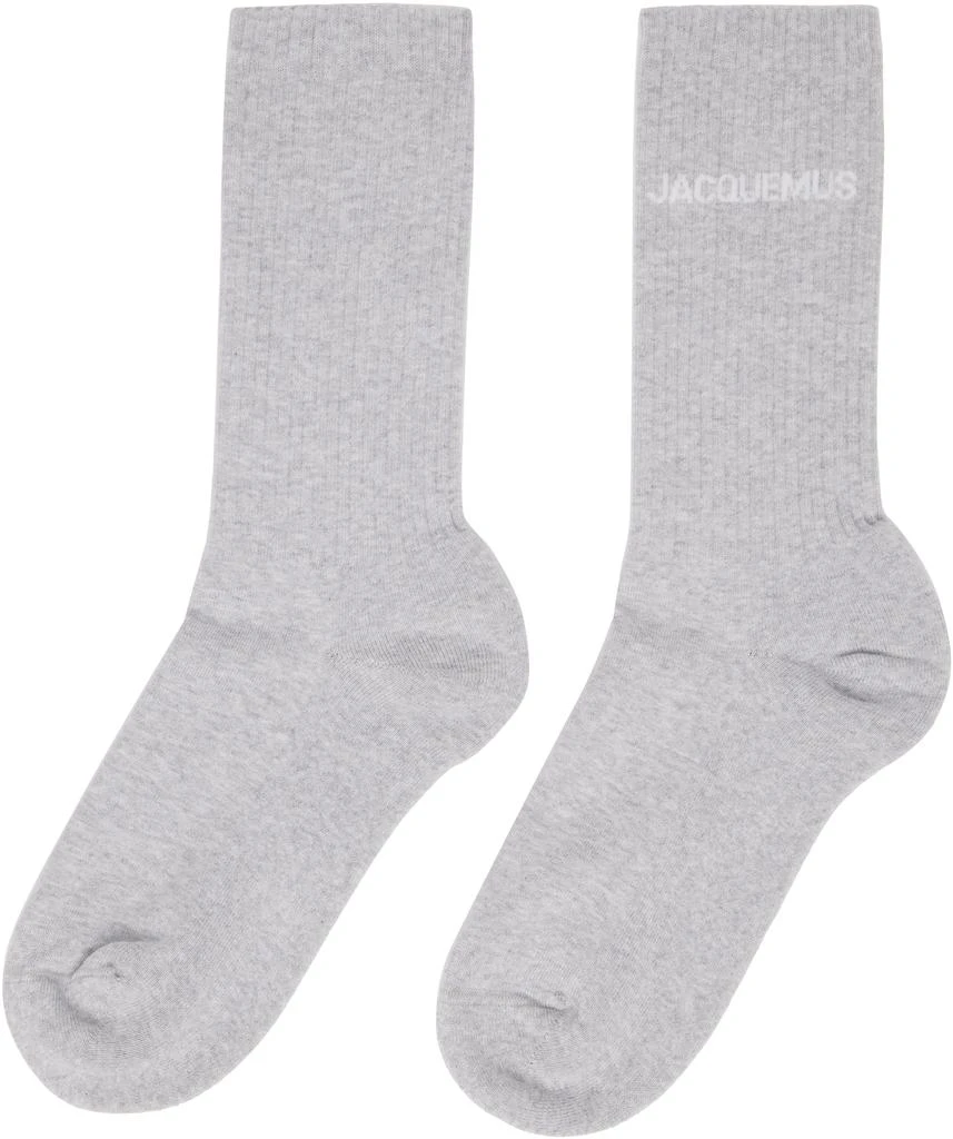 Jacquemus Gray 'The Jacquemus' Socks 2