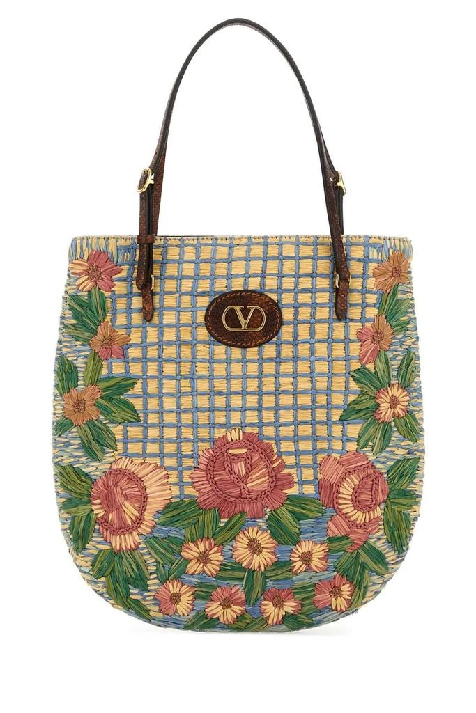 Valentino Valentino Flower Embroidered Bucket Bag from Cettire