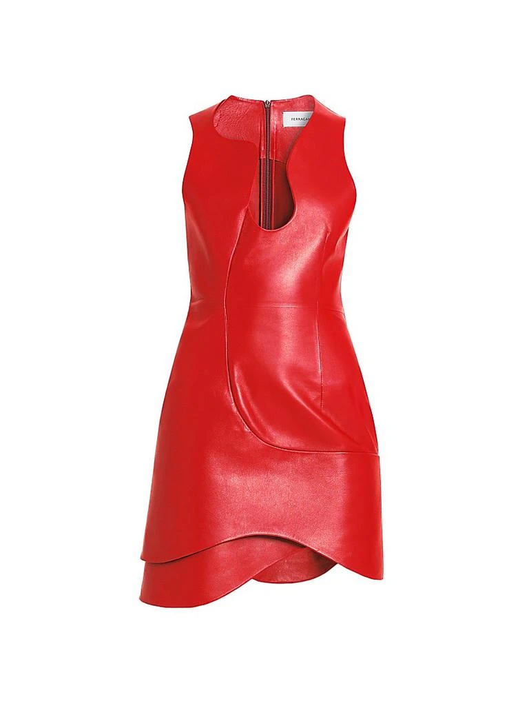 chinese dress ladies Strapless Purple Mini Women Leather Dress M / Dark Red