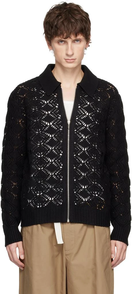 Jil Sander Black Zip Up Shirt 1