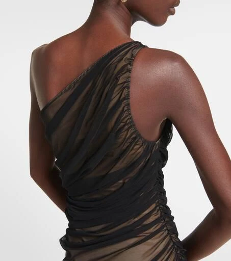 Norma Kamali Diana ruched fishtail gown 6